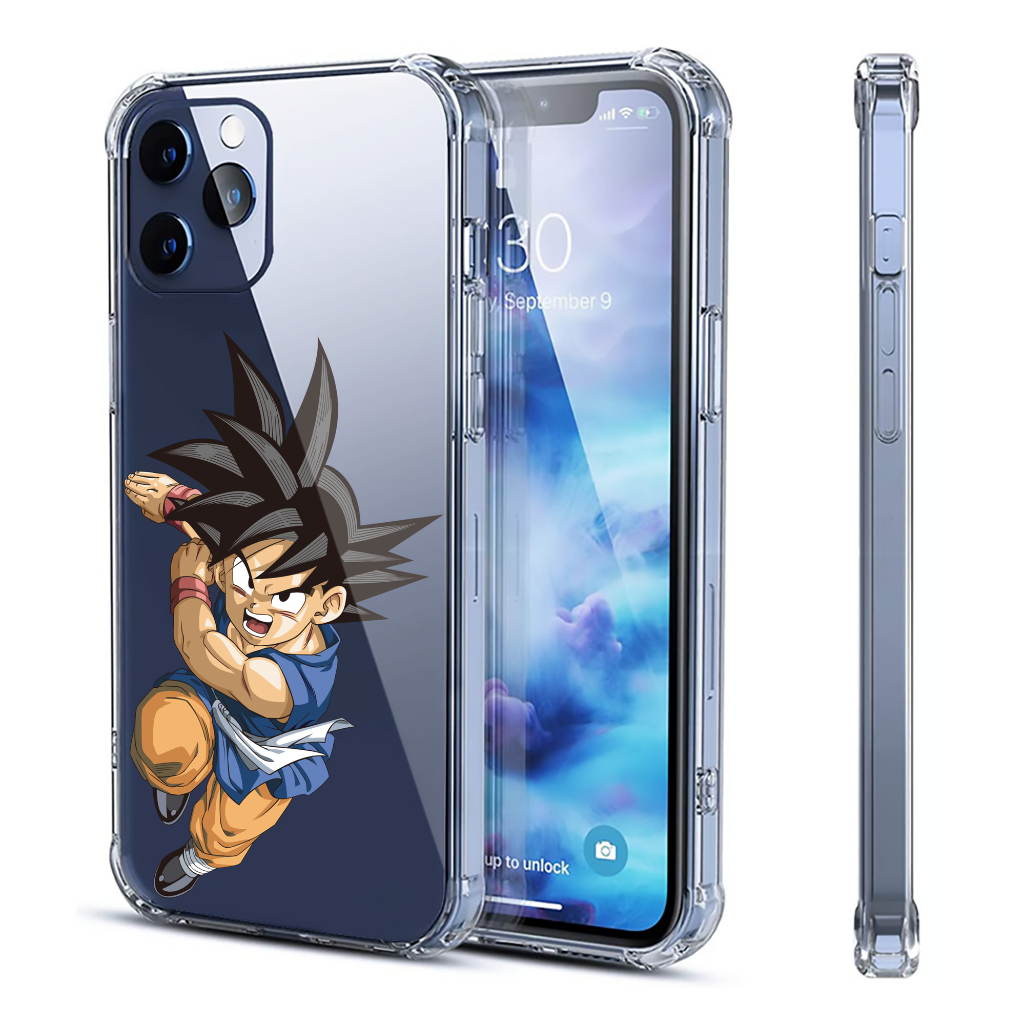 （画像用） ドラゴンボール 孫悟空（そん ごくう）Son Goku カカロット DRAGON BALL Kakarotto 【iPhone 12シリーズ対応】透明スマホケース（クリアソフトケース）